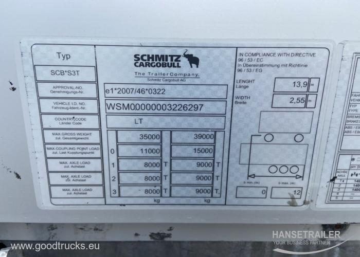 2015 Puspiekabe Gardīne Schmitz SCS 24/L Multilock XL