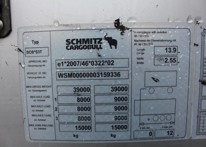 2012 Semitrailer Curtainsider Schmitz SCS 24/L