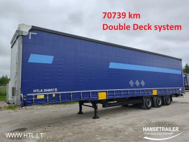 2018 Sattelanhänger Sattelcurtainsider Schmitz SCS 24 Mega DD System 70739 km Double deck with beams