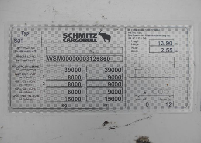 2011 Semitrailer Curtainsider Schmitz SCS 24/L