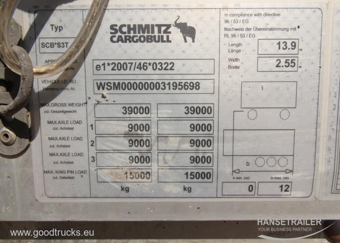 2014 Semitrailer Curtainsider Schmitz SCB*S3T Multilock XL KONIKI