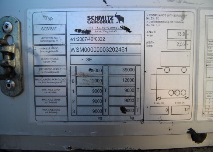 2015 Semitrailer Curtainsider Schmitz SCS 24 VARIOS