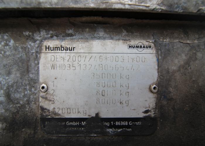 2011 Puspriekabė Užuolaidinė Humbaur HSA2006