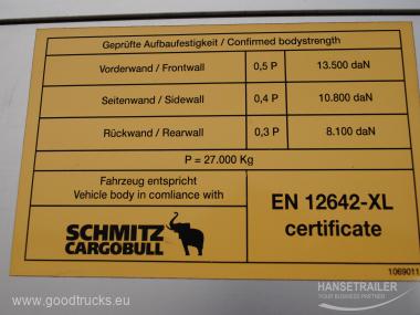 2013 Puoliperävaunu Pressukapelli sivulaidoilla Schmitz SCS 24/L - SCB*S3T