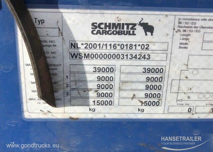 2011 Semitrailer Curtainsider with sideboards Schmitz SCS BS