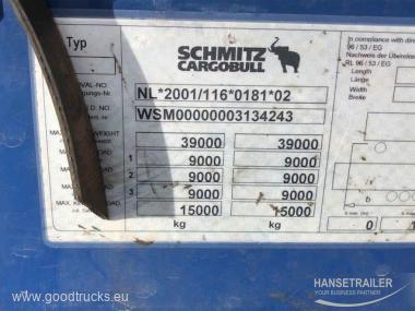 2011 Puoliperävaunu Pressukapelli sivulaidoilla Schmitz SCS BS
