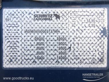2011 Puspiekabe Gardīne Schmitz SCS 24/L