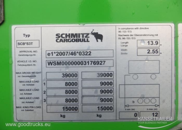 2013 Semitrailer Curtainsider Schmitz SCS 24