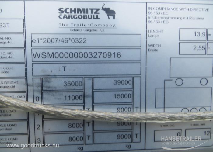 2017 Semitrailer Curtainsider Schmitz SCS 24/L Multilock XL
