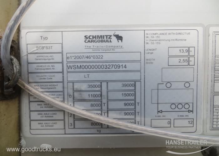 2017 Puoliperävaunu Pressukapelli Schmitz SCS 24/L Multilock XL