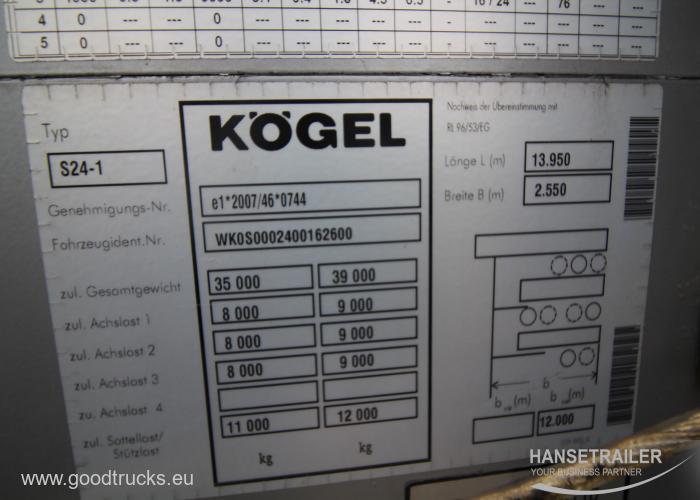 2012 напівпричеп Тентовані Koegel SN 24 Multilock XL