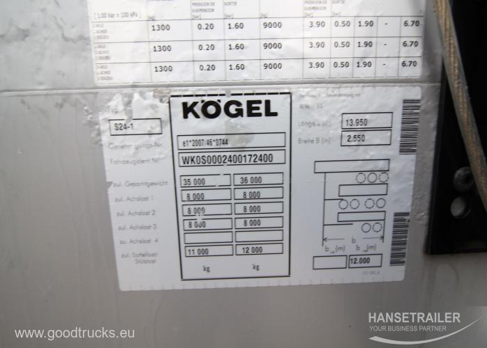 2014 Semitrailer Curtainsider Koegel SN 24