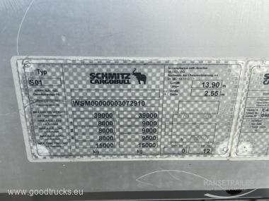 2008 Puoliperävaunu Pressukapelli Schmitz SCS 24/L 2x Lifting Axle