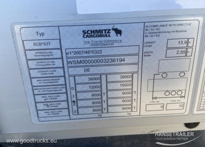 2016 Puspiekabe Gardīne Schmitz SCS 24/L Multilock XL