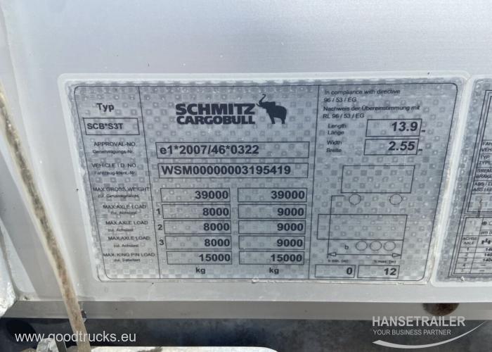 2014 Semitrailer Curtainsider Schmitz SCS 24/L Hydraulic roof Multilock