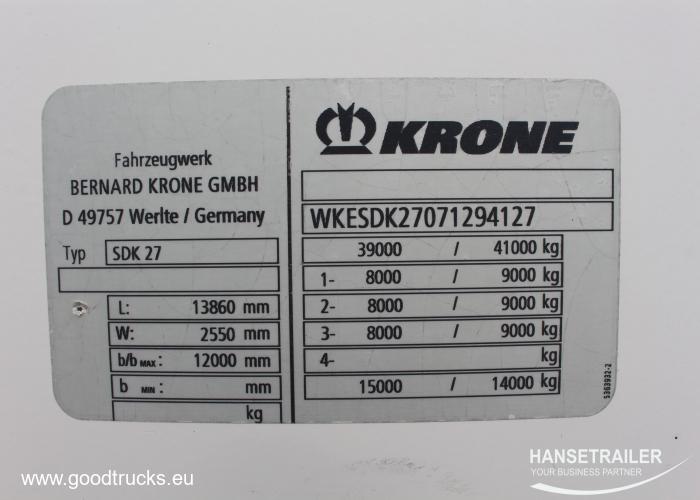 2006 Semitrailer isotherme Krone SDR27
