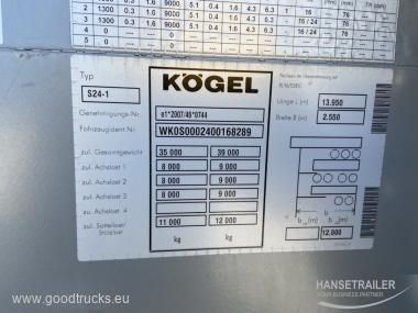 2014 Semitrailer Curtainsider Koegel SN 24 Lifting Axle Multilock XL