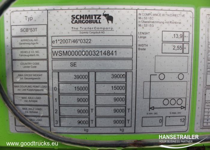 2015 Semitrailer Curtainsider Schmitz SCS 24 Multilock XL