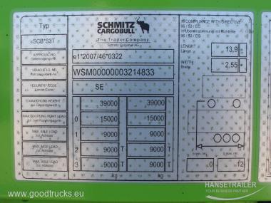 2015 Puspiekabe Gardīne Schmitz SCS 24 40UNITS  Multilock XL