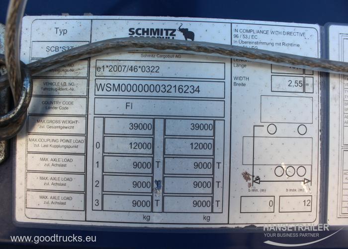 2015 Semitrailer Curtainsider Schmitz SCS 24 Mega