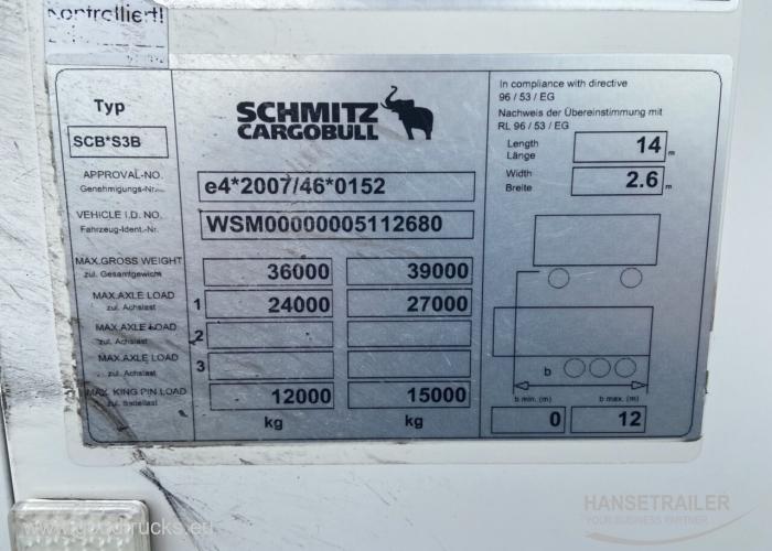 2013 Puspiekabe Refrižerators Schmitz SKO 24 Doppelstock Double Deck