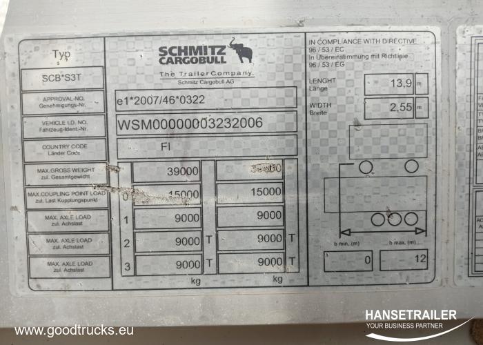 2015 Naczepa Zasłona Schmitz SCS 24/L Hydraulic roof COIL