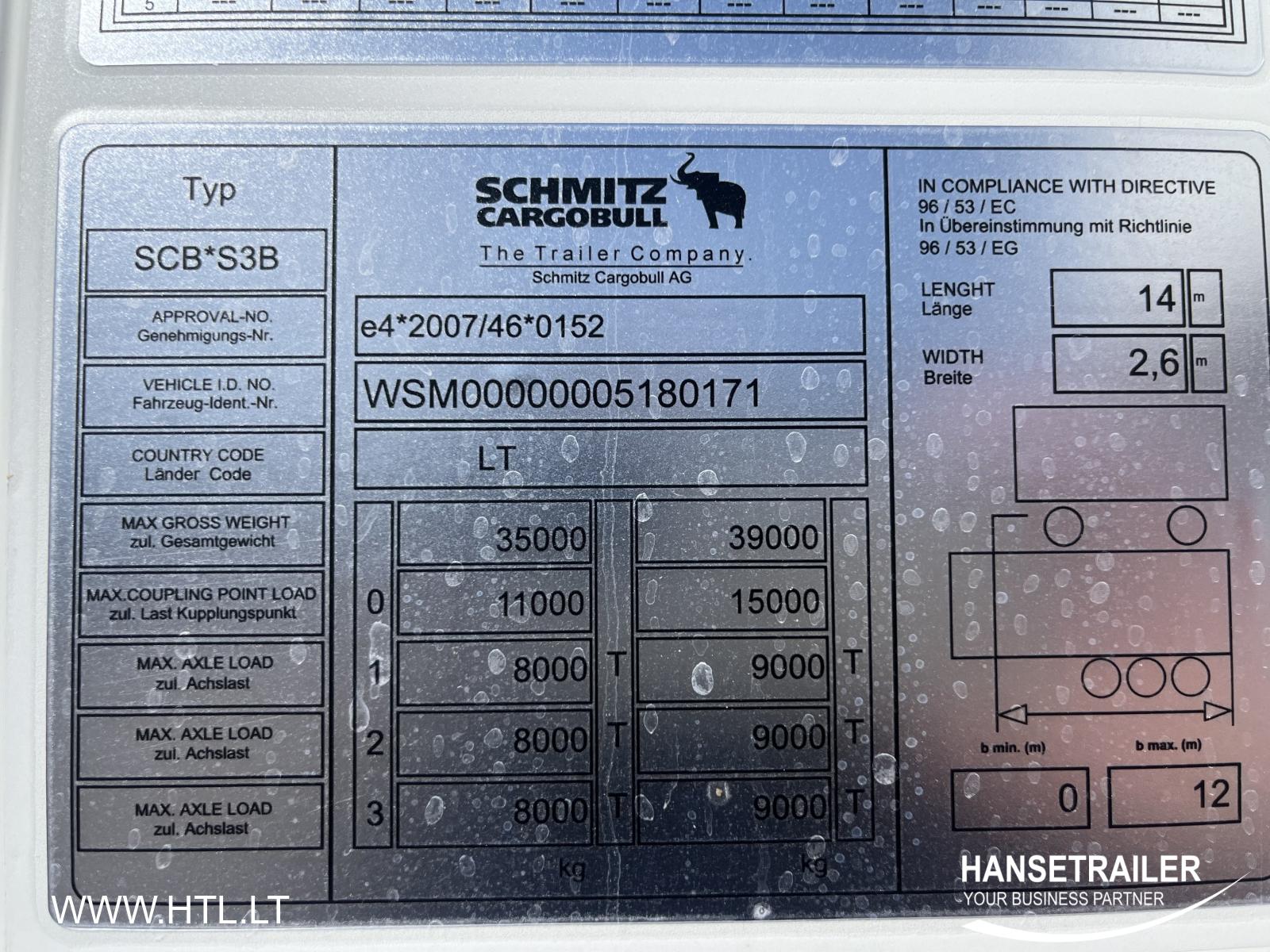 2017 Semitrailer Reefer Schmitz SKO 24 FP60 7CM